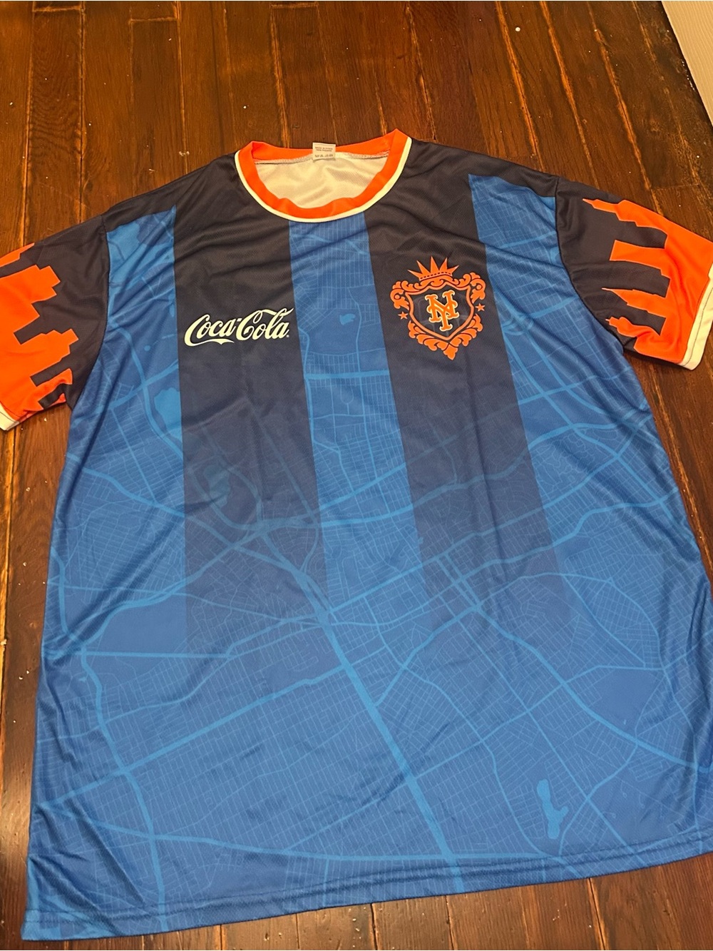 Coca Cola Blue & Orange Short Sleeve Jersey Tee